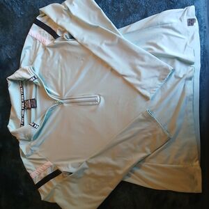 PINK Light Blue Quarter-Zip Pullover